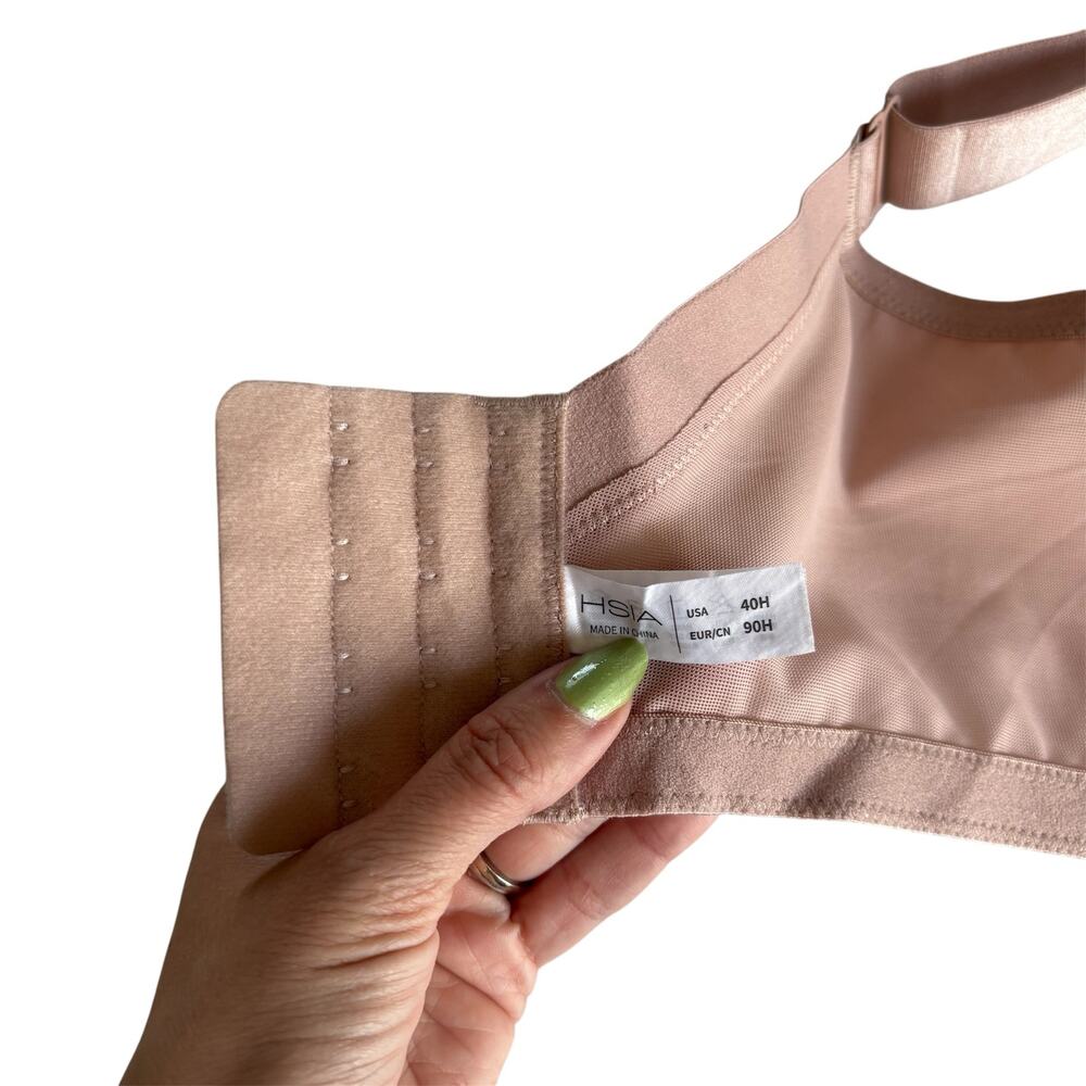 HSIA Enchante Blush Pink Lace Soft Mesh Underwire Bra Women's 40H NWT Lingerie - Picture 7 of 7